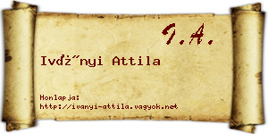 Iványi Attila névjegykártya