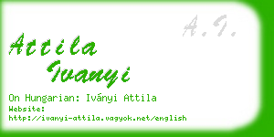 attila ivanyi business card